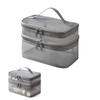 Yowodana Mesh Makeup Makeup Storage Cosmetic Large Makeup Small Perfect for Everyday Business and Gray Pouch, Pouch, Bag, Pouch, Double-Layer,