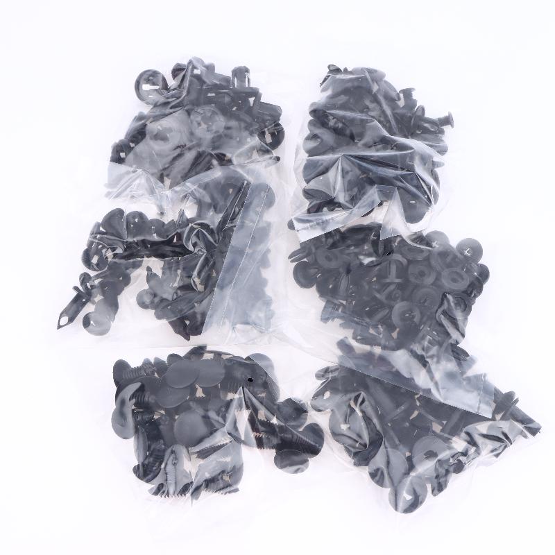 190 шт. Автомобильные крепежные клипсы Пластиковый набор крепежных элементов 6 размеров Автомобильные заклепки-пуговицы Набор кузовных бамперных прижимных заклепок