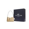 Coach Eliza Shoulder Bag 25 Classic Monogram Non-Detachable Shoulder Strap Clasp Synthetic Leather With Cow Split Leather Medium CP005-IMDQC