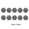 Abcd1 Для VW GTI Polo Golf Passat Tiguan Arteon Touareg CC Taigo Caddy Je 5/10 шт. 14 мм Металлические наклейки-логотипы на значок эмблемы брелока автомобиля