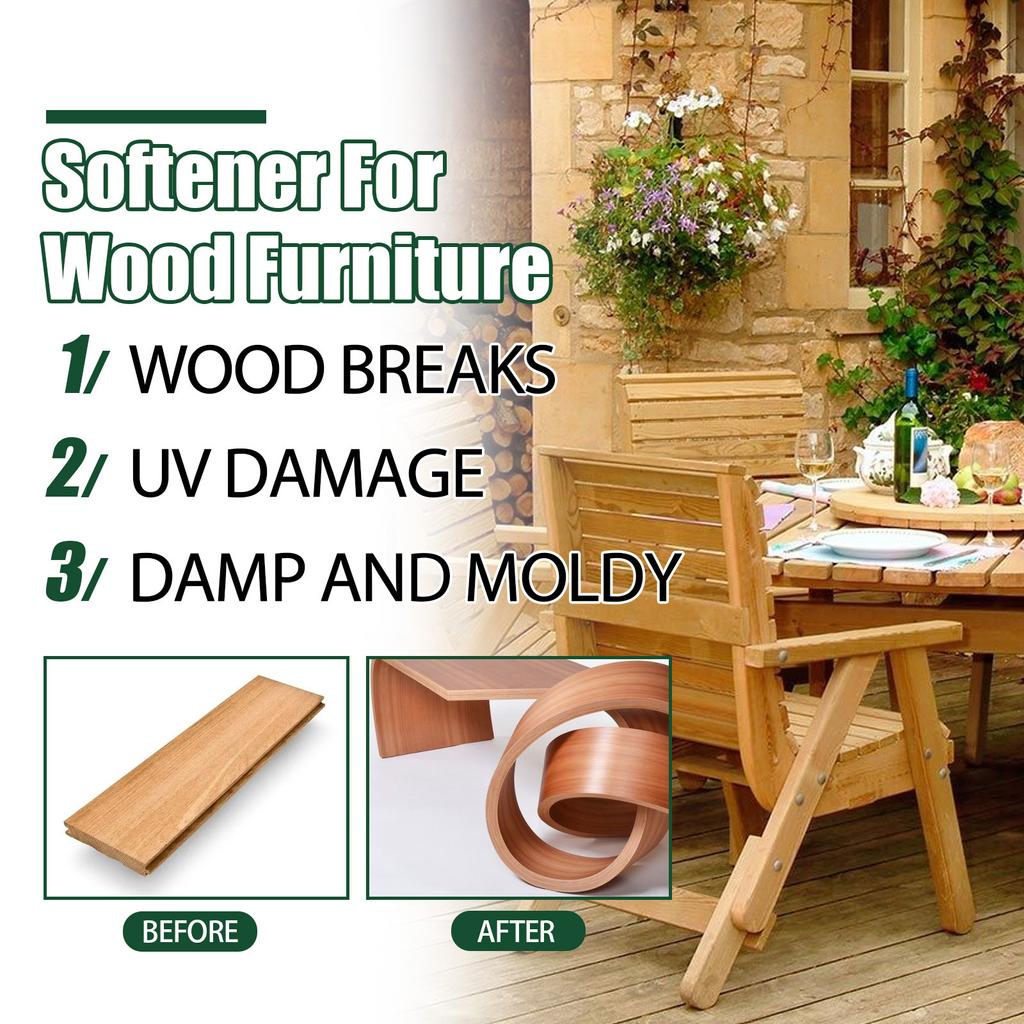 Jue-Fish Wood Furniture Softener Arc-Shaped Wood Craft Production Prevent UV Damage Nourishing Furniture Restoration Wood Soften Liquid