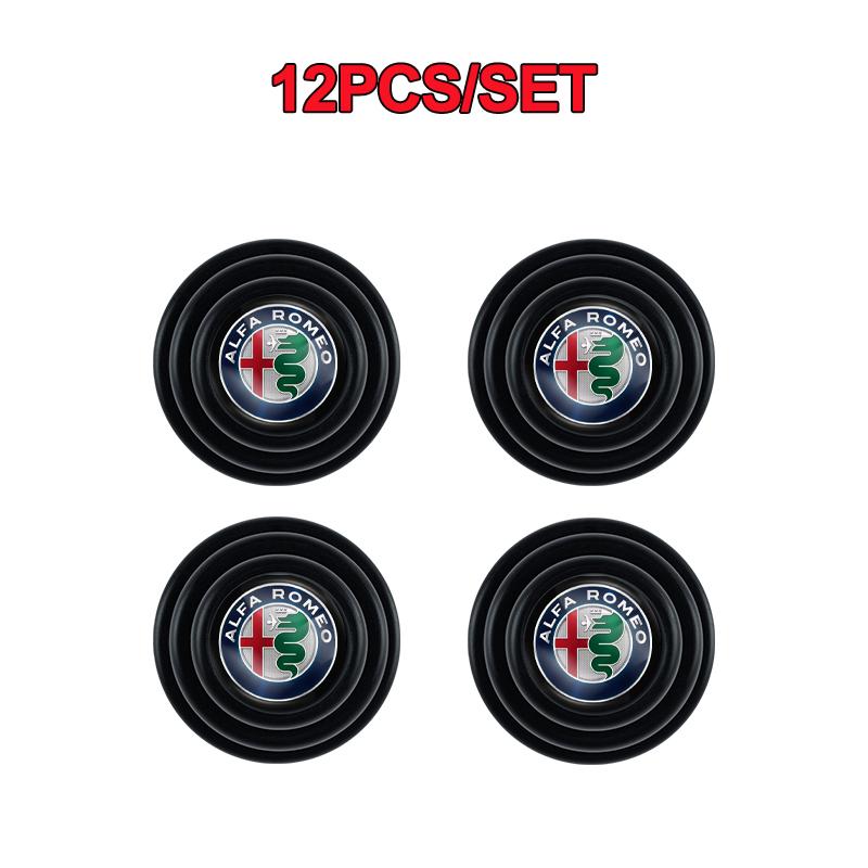 TKJLP1 4/8/12Pcs Car Door Anti-shock Pad Anti-noise Buffer Gasket Auto Interior For Alfa Romeo 4C 159 166 Spider Giulia 156 Mito 147 GT