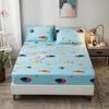 Чистый хлопок напечатанный простыня на резинке только нескользящий защитный чехол для спальни  (нет наволочки)