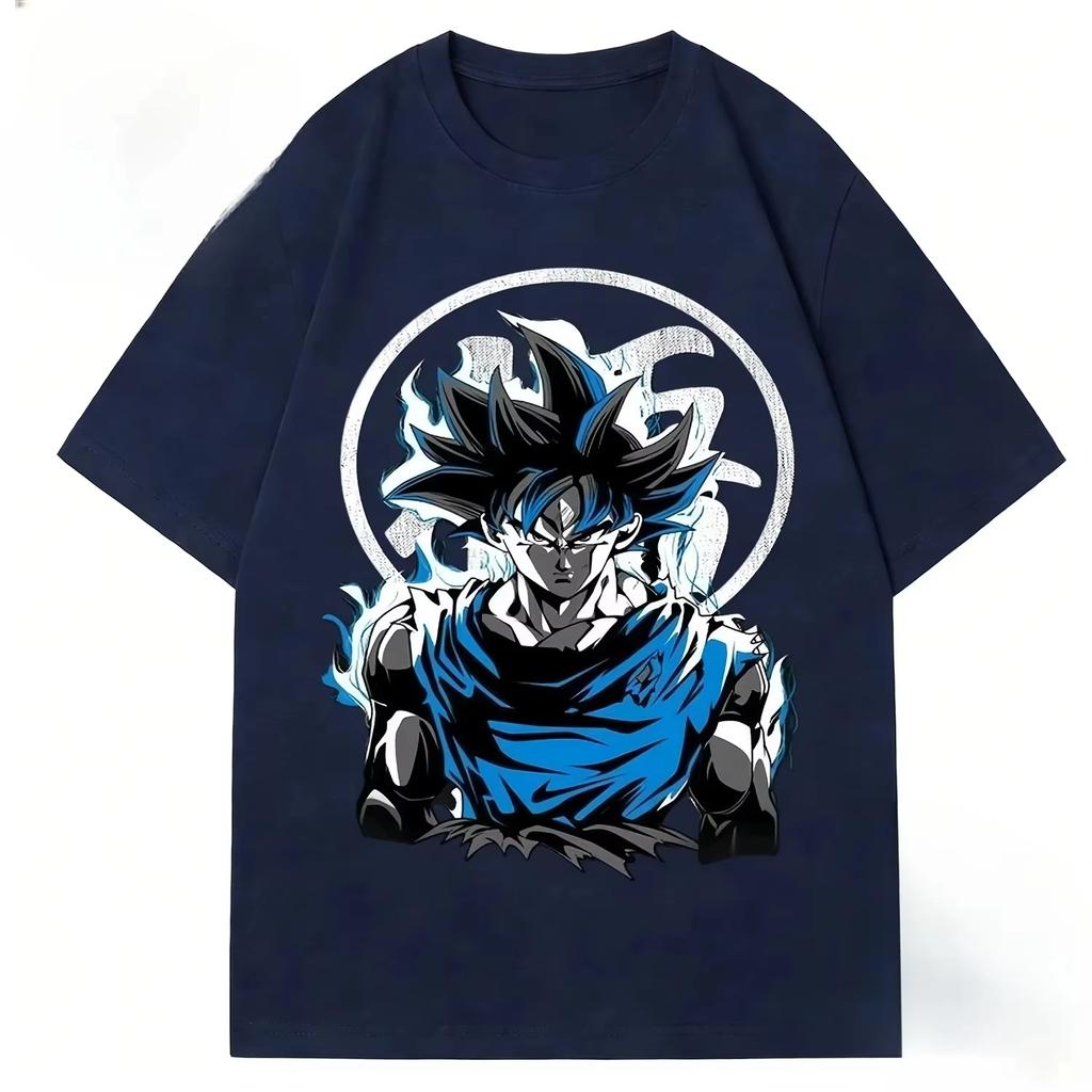 2026 Summer Dragon Ball Retro High Quality pure Cotton T-Shirt Fashion Goku Ultra Instinct Print Unisex Casual Top Men Women