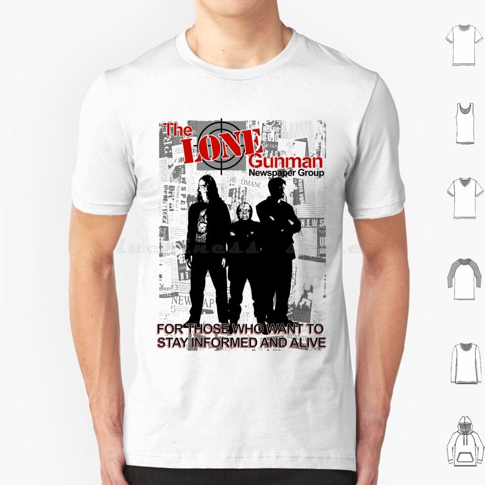 The Lone Gunman Newspaper Group T Shirt Cotton Men Women DIY Print Tv Series Xfiles The X Files Mulder Scully Ufo I Want To
