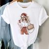 New Harajuku Women's Coffee Sweet Girl Printed Female T Shirt Cartoon Short Sleeve Summer Ladies T-shirt Tops Tee Tshirt Clothes