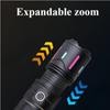 60W High Power LED Flashlight Built-in Battery USB Rechargeable Strong Light Long Range Tactical Torch Outdoor Camping Fsihing Lamp