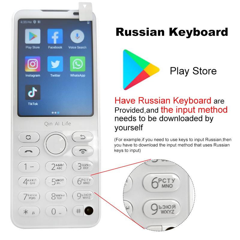 QIN Смарт-телефон F21 Pro с сенсорным экраном, Wi-Fi + 2,8 дюйма, 3 ГБ + 32 ГБ, Bluetooth 5,0, 480*640, телефон глобальной версии