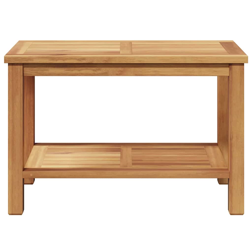 vidaXL Couchtisch mit Speicher Braun 70 x 40 x 45 cm Massivholz Teak