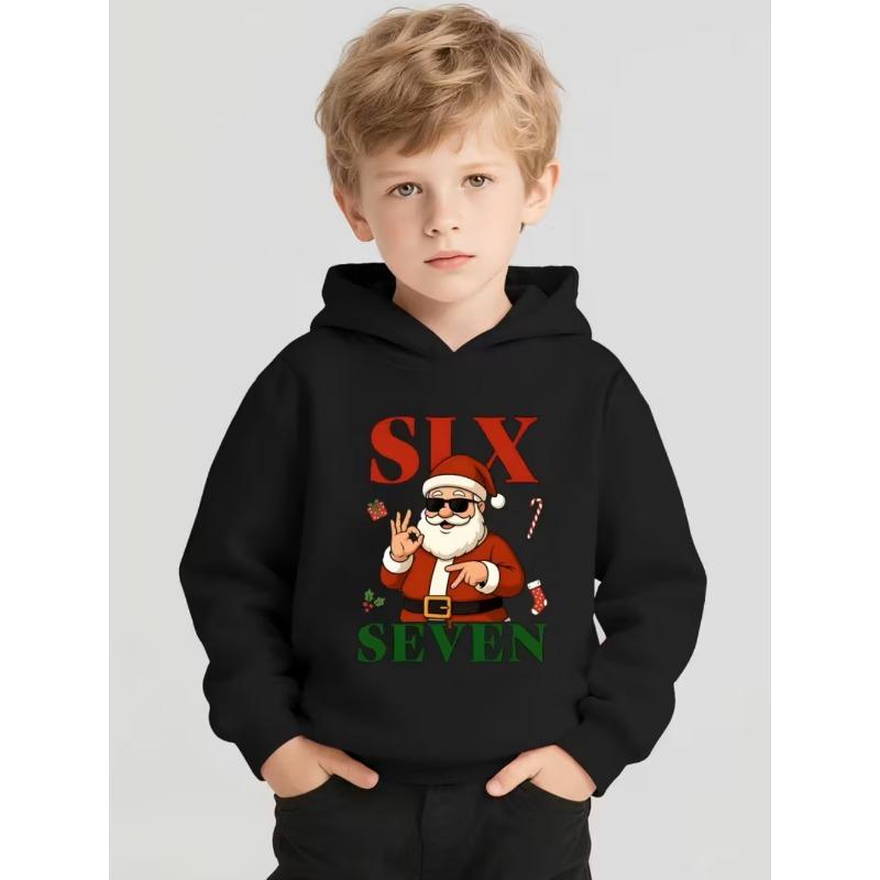 Смешная толстовка с мемом Six Seven 6 7 для детей Хаотичный юмор Y2k Игровая фраза Футболка Рождественский подарок Топы для мальчиков Модная детская одежда
