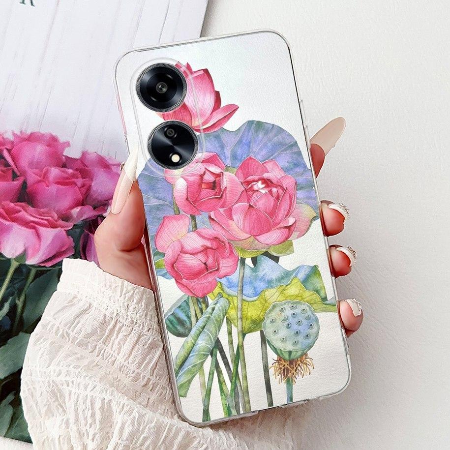 Чехол для OPPO F23 CPH2527 Чехол Модный Мраморный Цветочный Мягкий Тонкий Силиконовый Задний Чехол для OPPO A98 A1 5G CPH2529 Чехол для Телефона OPPOF23
