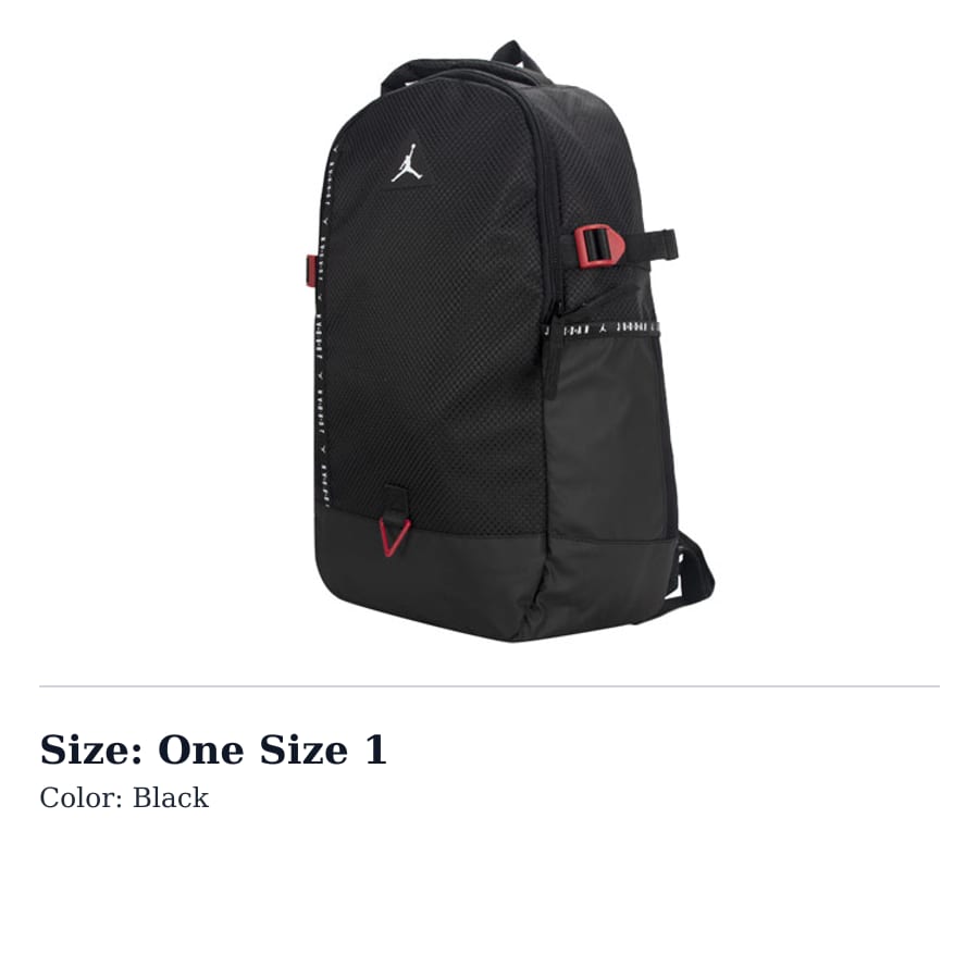 Jordan Athleisure Polyester Backpack Unisex Black JD2223003GS-001