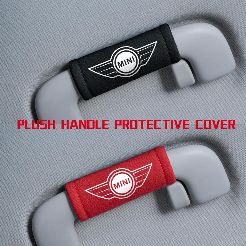 Car Styling Roof Handle Protective Cover Plush Handrail Protector For MINI Cooper R55 R56 R60 R61 Countryman Clubman Aceman JCW tnrjc00