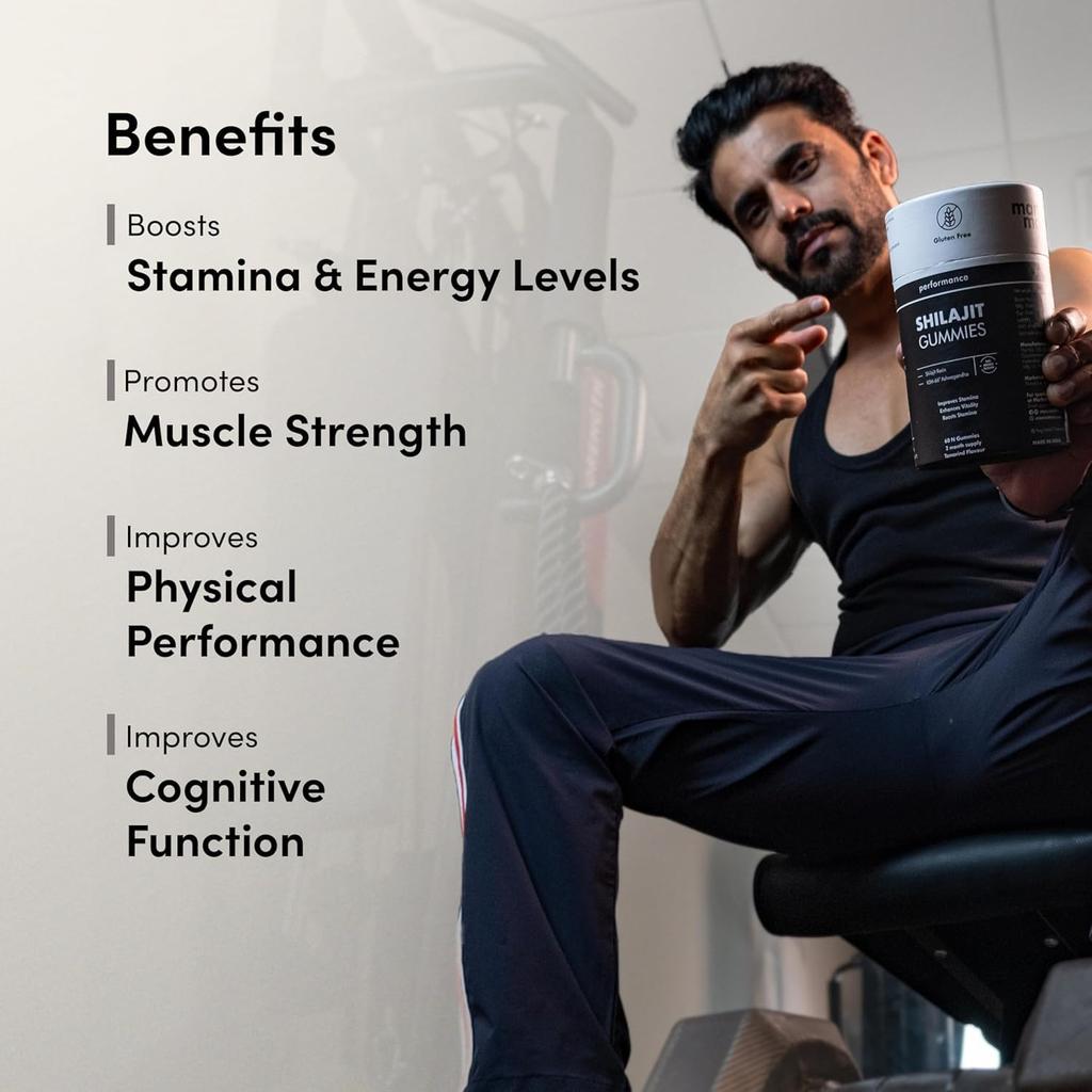 Man Matters Чистый гималайский мумиё/шиладжит в форме жевательных конфет с 75% фульвовой кислотой и KSM 66 ашвагандой