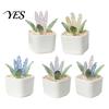 No Sunlight Needed Plant Artificial Potted Plant, Handmade Colored Glaze Lavender with Office Desk Decoration Flowerpot, Maintenance-Free Decorative