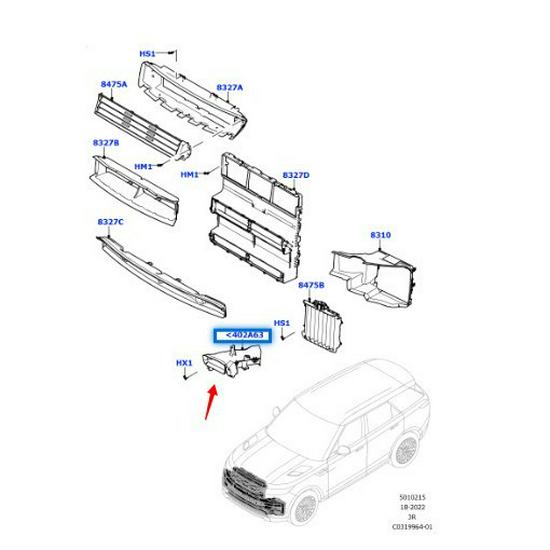 Защитный уголок заднего бампера LR168718/LR168720 для Range Rover Sport 2023