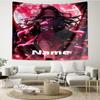 Custom Name Demon Slayer Print Tapestry, Backdrop, Easy Setup, Ideal for Bedroom, Office & Living Room, with Aesthetic Wall Hanging Decor.