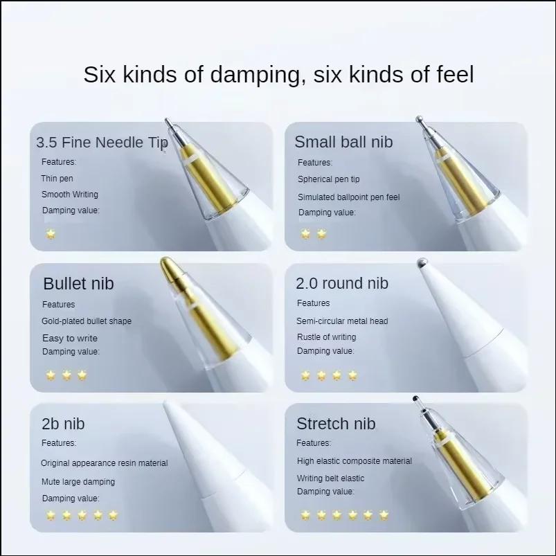 6/4 в 1 Сменные наконечники для Apple Pencil Pro/2-го поколения/1-го поколения/USB-C, Улучшенные наконечники для iPad-ручки с кейсом для хранения