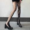 Y2k Gothic Fishnets Stockings with Pattern Perforated Stockings Women Netting Stockings  Girls