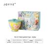 JOYYE Hand-Painted Ceramic Cup with Lid - April Azalea