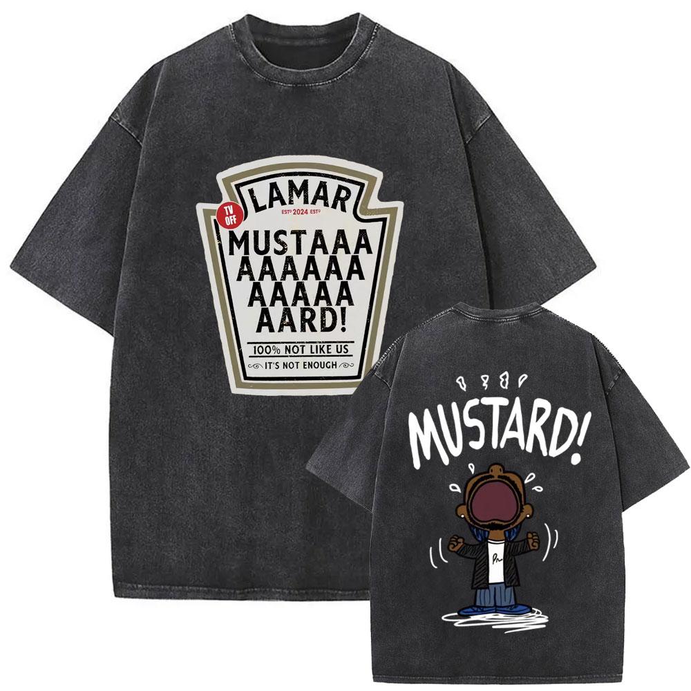 Limited Rapper Kendrick Lamar They Not Like Us Washed Vintage Tshirt Summer Men Women Hip Hop Oversized Street Crewneck T Shirt