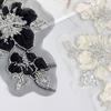 Exquisite Mesh Bead Lace Three-Dimensional Flower Evening Dress Performance Dress Decoration Front Collar Cloth Sticker Accessories