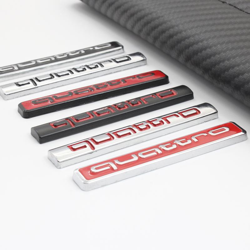 car valve cover Car QUATTRO Emblem Body Tail Trunk Window Sticker Badge Decoration Decal For vcrf1 Q1 Q2 Q3 Q4 Q5 Q6 Q7 Q8 B8 B9