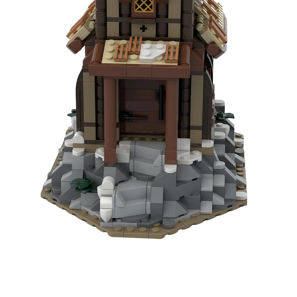 MOC Vikingская деревня Расширение Сарай для хранения Строительные блоки Модель Средневековый сарай для хранения Архитектура Кирпичи Собираемые игрушки Детские подарки