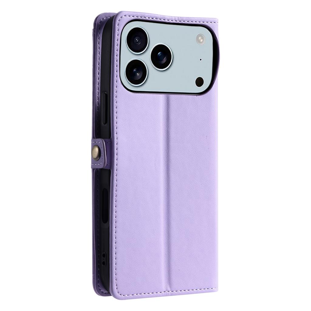 Кожаный чехол-кошелек со ремешком на запястье и подставкой для iPhone 17 Pro Max