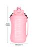 64oz/2L Large Capacity Silicone Water Bottles Collapsible Water Bottle with Handle & Straw Travel Gym Camping Hiking Sports Cup