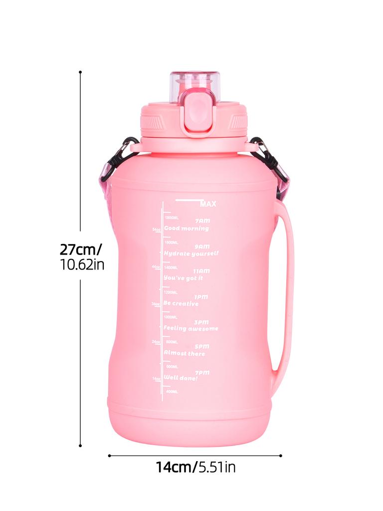 64oz/2L Large Capacity Silicone Water Bottles Collapsible Water Bottle with Handle & Straw Travel Gym Camping Hiking Sports Cup