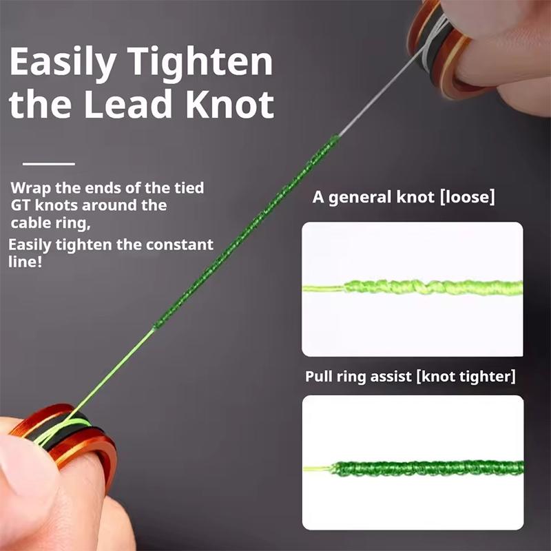 1 шт. Инструмент для рыбалки из алюминиевого сплава, Пулер для лески с противоскользящим резиновым кольцом, Быстрая резка лески для легкого вытягивания лески, Петля