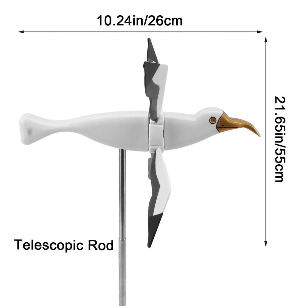 Fade Resistant Bird Wind Spinners Stable Bird Shape Windmill Spinners Courtyard Decor