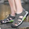 Men's Genuine Leather Sandals Plus Size Beach Sandals Casual Shoes 38-48