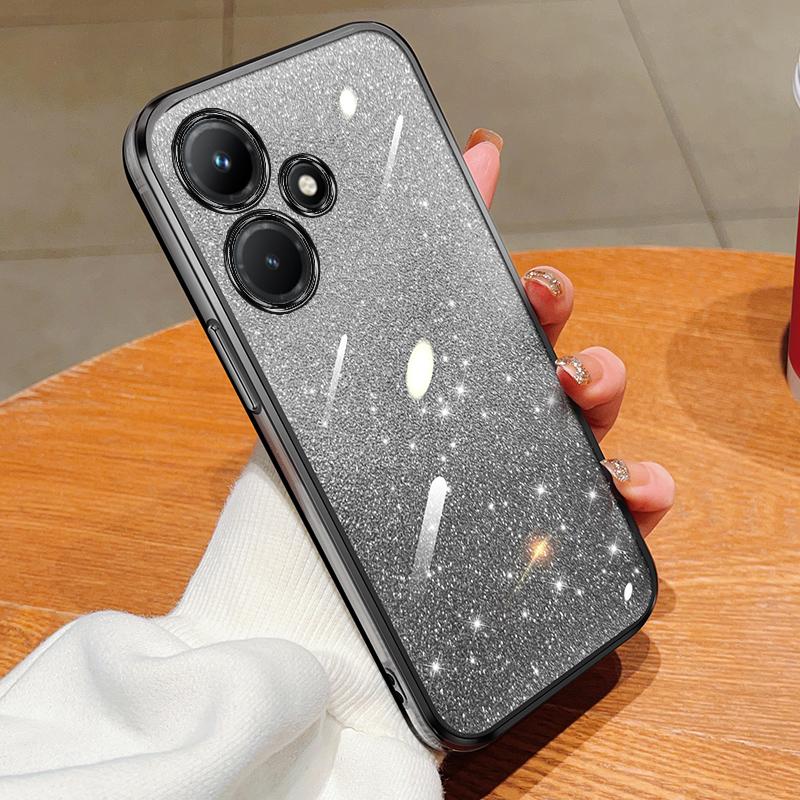 KEYSION Роскошный чехол-бампер с покрытием и блестками для Infinix Hot 30i 30, прозрачный, из мягкого ТПУ, противоударная задняя крышка для Infinix Hot 30 30i