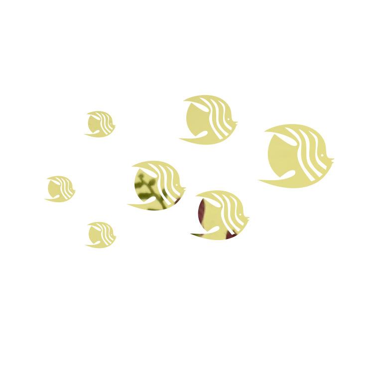 Рыбка-пузырь Океан Наклейка на стену Зеркало акриловое 3D Настенное искусство для детской комнаты и детского сада Самоклеящийся Съемный Декор