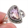 Натуральный аметрин драгоценный камень ручная работа 925 чистое серебро ювелирное кольцо размер 8 A4S90
