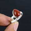 RED ONYX  Cabochon HandCrafted Stone Fine Polished 925 Sterling Silver Ring with Unique Design Gift for Wedding Engagement