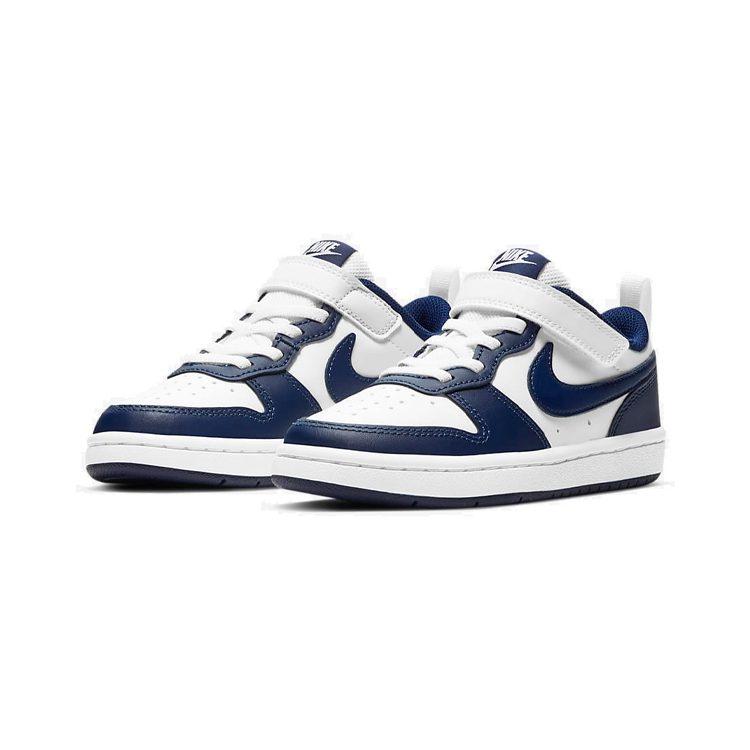 Nike Кроссовки Court Borough 2 Бело-синие Низкие Скейтбордические Детские 3-7 лет BQ5451-107