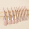 11pcs Professional Cosmetic Brushes Set Soft-bristled Brush Foundation Brush Eyebrow Eyelash  Women