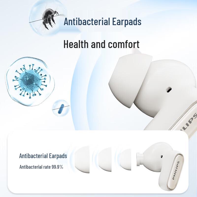 Philips TAT2569 True Wireless Half-in-Ear Bluetooth Earbuds