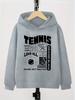 Children's Autumn/Winter Hooded Sweatshirt – Comfortable & Warm Athletic Top for Boys and Girls – Fun Graffiti Print