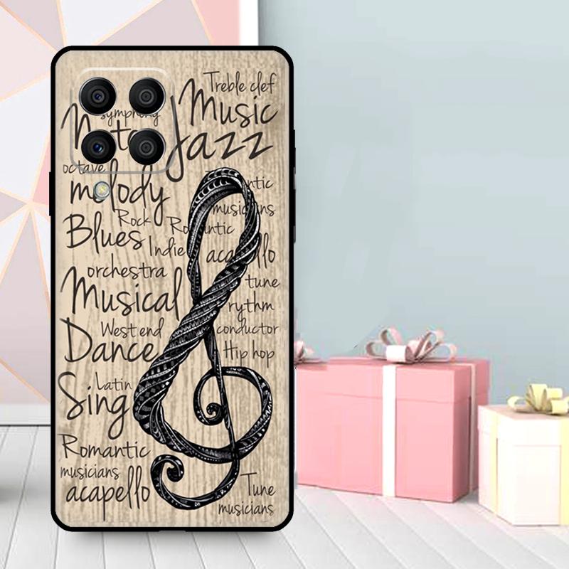 Чехол Музыкальная нота Скрипичный ключ для Samsung Galaxy M16 M31 M21 M13 M33 M53 M15 M35 M55 M36 M56 M12 M32 M52 M14 M34 M54