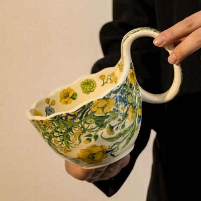 Керамическая кружка с ручкой, чашка с ложкой, чашка для завтрака, миска для овсянки, чашка для подогретого молока, чашка для распускающегося кофе, блюдце, миска
