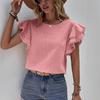Women's Casual Summer Ruffle Batwing Sleeve Top