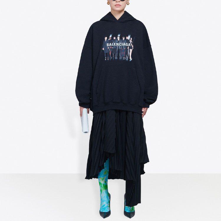 Balenciaga Толстовка Женская Черная 620947TIVA21000
