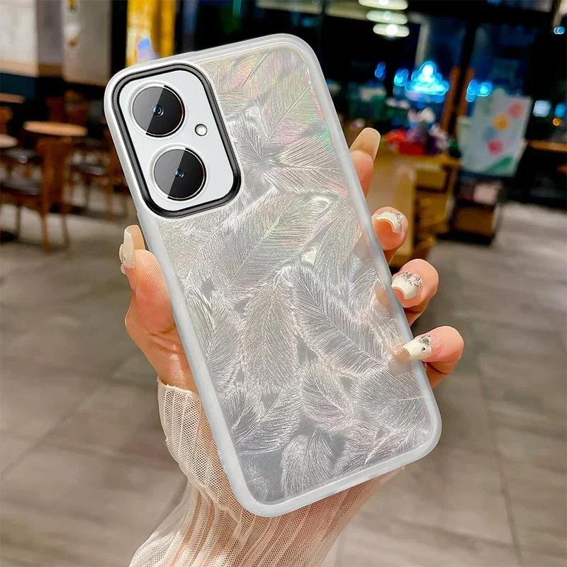 Для POCO X7 Pro X 7 X7pro Feather Glitter Мягкий силиконовый чехол для Xiaomi POCOX7pro Redmi Turbo 4 Note 14 Pro Plus 14Pro Защитная пленка для объектива Бампер