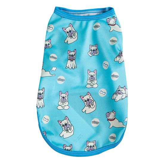 Жилет для домашних животных с мультяшным узором, удобный дышащий, мягкий, впитывающий пот наряд, защищает кожу, милый питомец