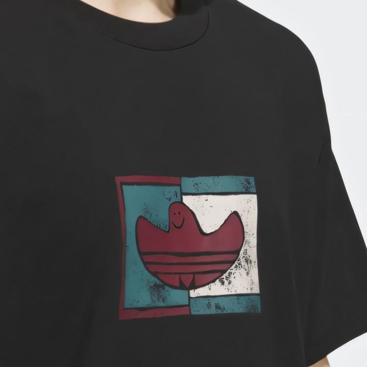 Adidas Оригинальные Универсальные Удобные Простые Футболки с Коротким Рукавом Унисекс Топы Черный KD4290