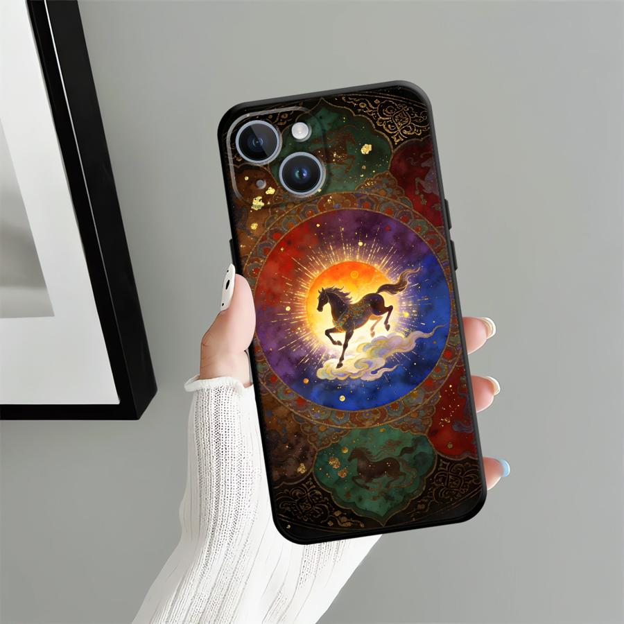 Мультяшный Крутой Чехол с Драконом и Лошадью для Apple iPhone 17 Pro Max 14 Air 15 Pro 7 8 11 16 13 XR XS MAX 12 Чехол для Телефона Funda